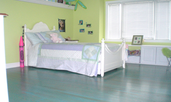 White Oak, light blue stain