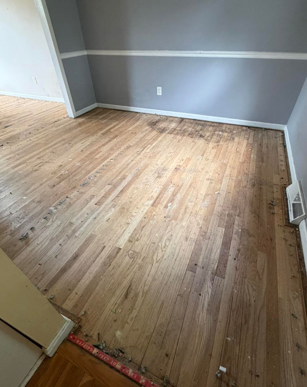 Dining Room floor before refinishing